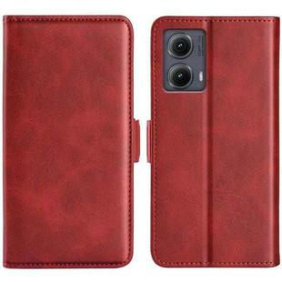 For Motorola Edge 5G 2024 Dual-side Magnetic Buckle Horizontal Flip Leather Phone Case(Red)