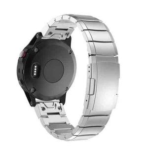 For Garmin Fenix 8 AMOLED 47mm Titanium Alloy Quick Release 22mm Watch Band(Sliver)