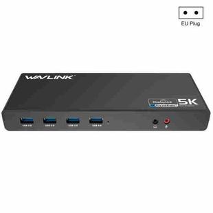 Wavlink UG69DK1 5K Type-C Dual Display USB 3.0 Video Gigabit Ethernet HDMI Docking Station, Plug:EU Plug