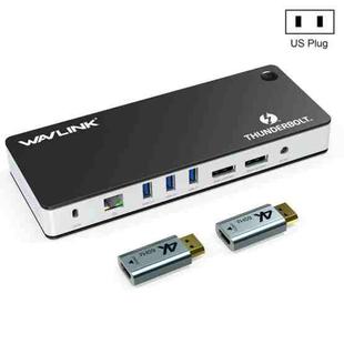 Wavlink UTD21H 60W Host Charging Thunderbolt 3 Docking Station 4K Dual Display 11 in 1 Ports, Plug:US Plug