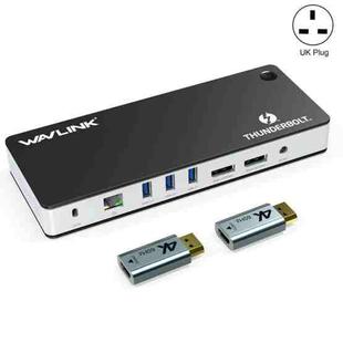 Wavlink UTD21H 60W Host Charging Thunderbolt 3 Docking Station 4K Dual Display 11 in 1 Ports, Plug:UK Plug