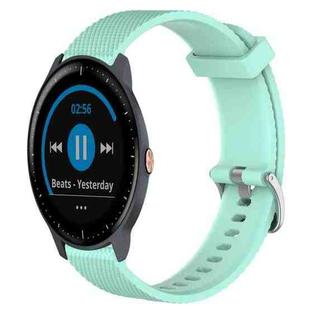 For Garmin Vivoactive3 Music 20mm Diamond Textured Silicone Watch Band(Teal)