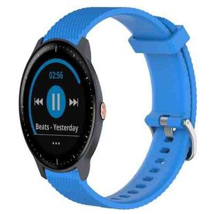 For Garmin Vivoactive3 Music 20mm Diamond Textured Silicone Watch Band(Sky Blue)