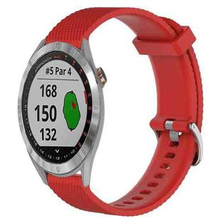 For Garmin Approach S40 20mm Diamond Textured Silicone Watch Band(Red)