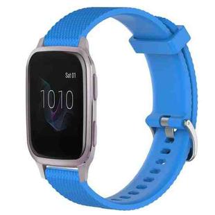 For Garmin Venu SQ 20mm Diamond Textured Silicone Watch Band(Sky Blue)