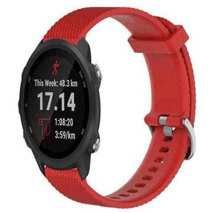 For Garmin Forerunner 245 Music 20mm Diamond Textured Silicone Watch Band(Red)