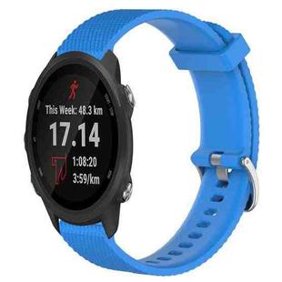 For Garmin Forerunner 245 Music 20mm Diamond Textured Silicone Watch Band(Sky Blue)