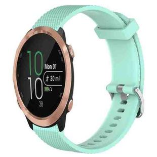 For Garmin Forerunner 645 Music 20mm Diamond Textured Silicone Watch Band(Teal)