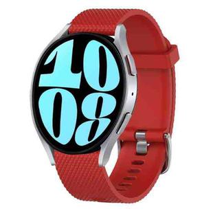 For Samsung Galaxy Watch 6 40mm 20mm Diamond Textured Silicone Watch Band(Red)