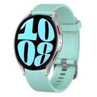 For Samsung Galaxy Watch 6 40mm 20mm Diamond Textured Silicone Watch Band(Teal)