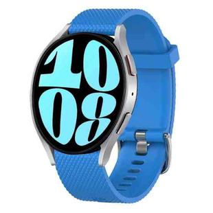 For Samsung Galaxy Watch 6 40mm 20mm Diamond Textured Silicone Watch Band(Sky Blue)