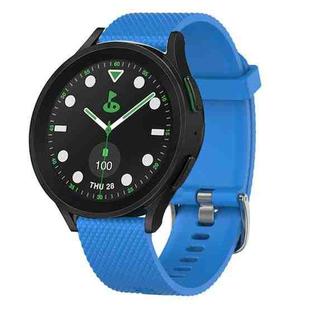 For Samsung Galaxy watch 5 Pro Golf Edition 20mm Diamond Textured Silicone Watch Band(Sky Blue)