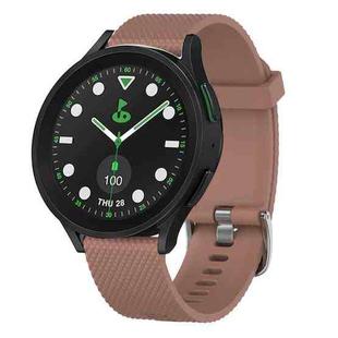 For Samsung Galaxy watch 5 Pro Golf Edition 20mm Diamond Textured Silicone Watch Band(Brown)