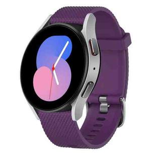 For Samsung Galaxy Watch 5 40mm 20mm Diamond Textured Silicone Watch Band(Purple)