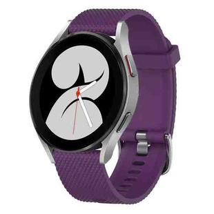 For Samsung Galaxy Watch 4 40mm 20mm Diamond Textured Silicone Watch Band(Purple)