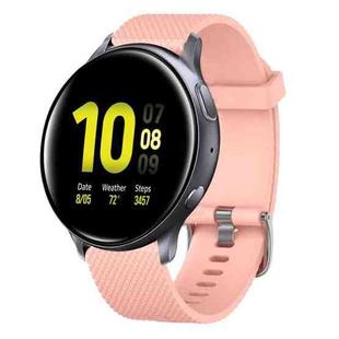 For Samsung Galaxy Watch Active 2 44mm 20mm Diamond Textured Silicone Watch Band(Pink)