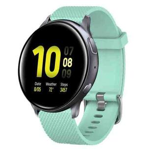 For Samsung Galaxy Watch Active 2 40mm 20mm Diamond Textured Silicone Watch Band(Teal)