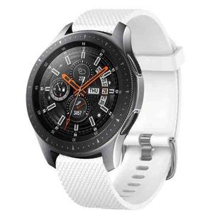 For Samsung Galaxy Watch 42mm 20mm Diamond Textured Silicone Watch Band(White)