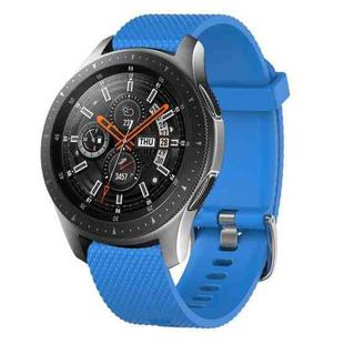 For Samsung Galaxy Watch 42mm 20mm Diamond Textured Silicone Watch Band(Sky Blue)