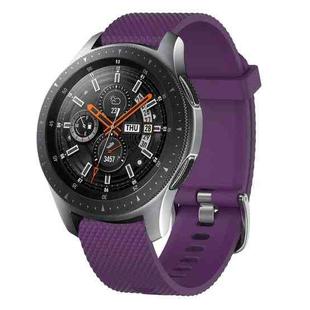 For Samsung Galaxy Watch 42mm 20mm Diamond Textured Silicone Watch Band(Purple)