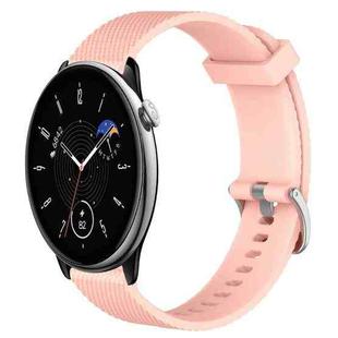 For Amazfit GTR Mini 20mm Diamond Textured Silicone Watch Band(Pink)