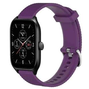 For Amazfit GTS 4 20mm Diamond Textured Silicone Watch Band(Purple)