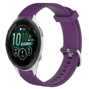 For Garmin Forerunner 265S 18mm Diamond Textured Silicone Watch Band(Purple)