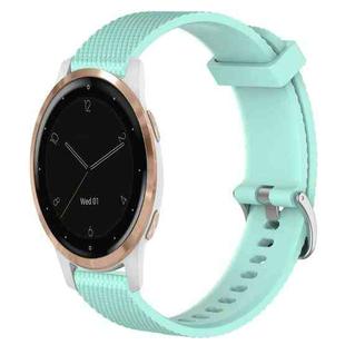 For Garmin Active S 18mm Diamond Textured Silicone Watch Band(Teal)