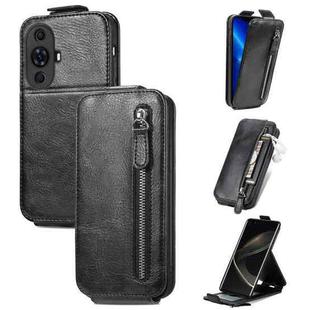 For Huawei Nova 11 Pro Zipper Wallet Vertical Flip Leather Phone Case(Black)