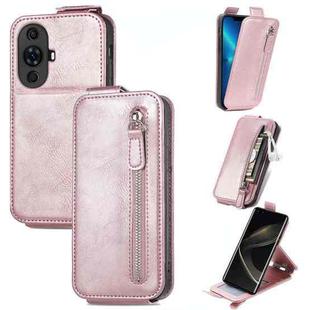 For Huawei Nova 11 Pro Zipper Wallet Vertical Flip Leather Phone Case(Pink)