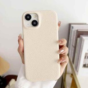For iPhone 15 Plus Litchi Texture All-inclusive Shockproof Phone Case(White)