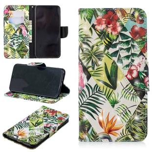 3D Colored Drawing Pattern Horizontal Flip Leather Case for iPhone 6&6s, with Holder & Card Slots & Wallet(Banana Leaf)