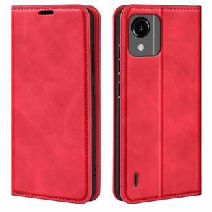 For Nokia C110 Retro-skin Magnetic Suction Leather Phone Case(Red)