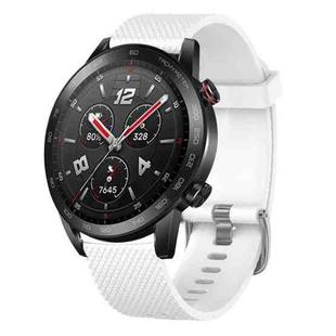 For Huawei Watch Buds 22mm Diamond Textured Silicone Watch Band(White)