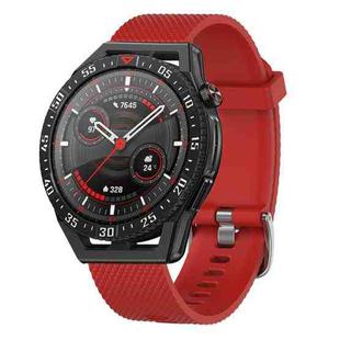 For Huawei Watch GT Runner 22mm Diamond Textured Silicone Watch Band(Dark Grey)