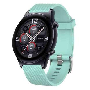 For Huawei Watch 3 22mm Diamond Textured Silicone Watch Band(Sky Blue)