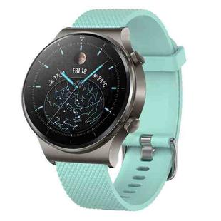 For Huawei Watch GT 2E 22mm Diamond Textured Silicone Watch Band(Sky Blue)