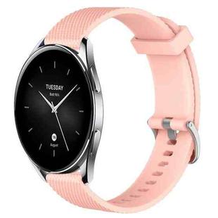 For Xiaomi Watch S2 42mm 22mm Diamond Textured Silicone Watch Band(Pink)