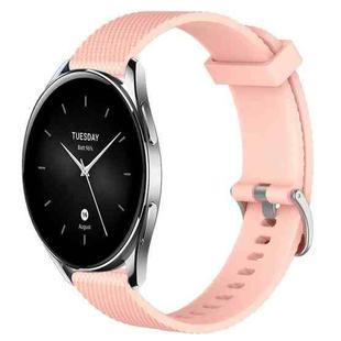 For Xiaomi Watch S2 46mm 22mm Diamond Textured Silicone Watch Band(Pink)