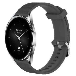 For Xiaomi Watch S2 46mm 22mm Diamond Textured Silicone Watch Band(Dark Grey)