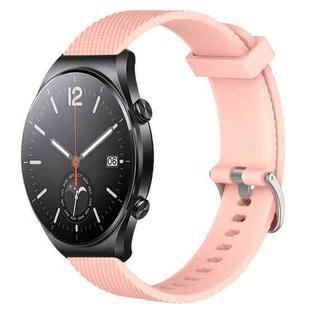 For Xiaomi Mi Watch S1 22mm Diamond Textured Silicone Watch Band(Pink)