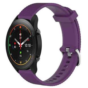 For Xiaomi Mi Watch S1 Pro 22mm Diamond Textured Silicone Watch Band(Purple)