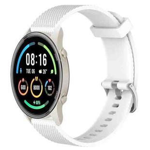 For Xiaomi Mi Watch Sport 22mm Diamond Textured Silicone Watch Band(White)