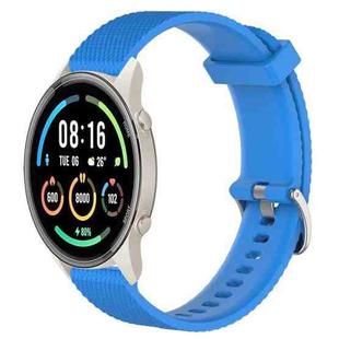 For Xiaomi Mi Watch Sport 22mm Diamond Textured Silicone Watch Band(Sky Blue)