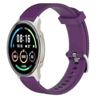 For Xiaomi Mi Watch Sport 22mm Diamond Textured Silicone Watch Band(Purple)