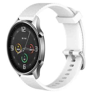 For Xiaomi Mi Watch Color 22mm Diamond Textured Silicone Watch Band(White)