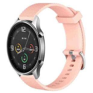 For Xiaomi Mi Watch Color 22mm Diamond Textured Silicone Watch Band(Pink)