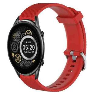 For Xiaomi Haylou RT2 LS10 22mm Diamond Textured Silicone Watch Band(Red)