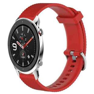 For Amazfit GTR 4 22mm Diamond Textured Silicone Watch Band(Red)