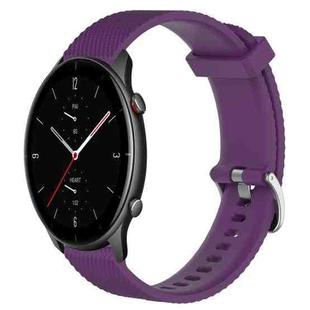 For Amazfit GTR 2e 22mm Diamond Textured Silicone Watch Band(Purple)